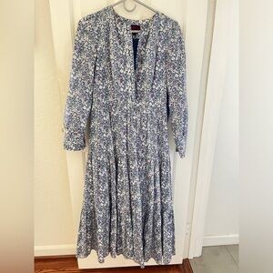 Jcrew (unworn, new) Long tiered dress in Liberty® June's Meadow print - size 0/2